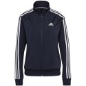 Bluza damska adidas Primegreen Essentials Warm-Up 3-Stripes SlimFit granatowa H48444