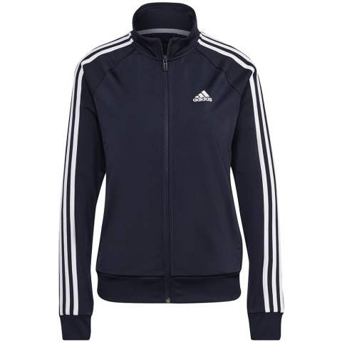 Bluza damska adidas Primegreen Essentials Warm-Up 3-Stripes SlimFit granatowa H48444