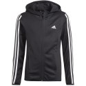 Bluza dla dzieci adidas Designed 2 Move 3-Stripes Hoodie czarno-biała GN1462