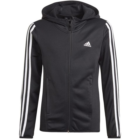 Bluza dla dzieci adidas Designed 2 Move 3-Stripes Hoodie czarno-biała GN1462