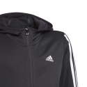 Bluza dla dzieci adidas Designed 2 Move 3-Stripes Hoodie czarno-biała GN1462