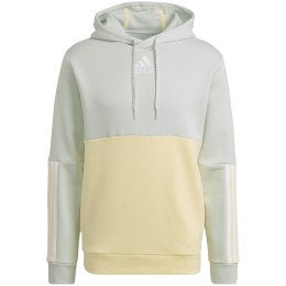 Bluza męska adidas Sportswear Colorblock Hoodie miętowo-żółta HL1982