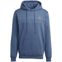 Bluza męska adidas Stadium Fleece Badge of Sport Hoodie niebieska HM7890