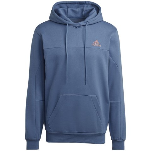 Bluza męska adidas Stadium Fleece Badge of Sport Hoodie niebieska HM7890