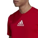 Koszulka męska adidas Primeblue Designed To Move Sport 3-Stripes Tee czerwona GM4318