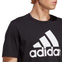 Koszulka męska adidas Essentials Single Jersey Big Logo czarno-biała IC9347