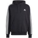 Bluza męska adidas Essentials French Terry 3-Stripes Hoodie czarna IC0435