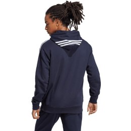 Bluza męska adidas Essentials French Terry 3-Stripes Hoodie granatowa IC0436