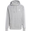 Bluza męska adidas Essentials French Terry 3-Stripes Hoodie szara IC0437