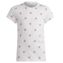 Koszulka dla dzieci adidas Brand Love Print Cotton Tee biała IB8918