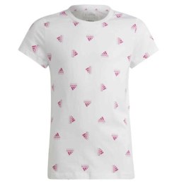 Koszulka dla dzieci adidas Brand Love Print Cotton Tee biała IB8918