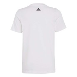 Koszulka dla dzieci adidas Essentials Linear Logo Cotton Tee biała IC9969