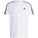 Koszulka męska adidas Essentials Single Jersey 3-Stripes Tee biała IC9336