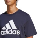 Koszulka męska adidas Essentials Single Jersey 3-Stripes Tee granatowa IC9348