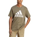 Koszulka męska adidas Essentials Single Jersey Big Logo Tee khaki IC9355