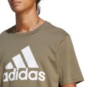 Koszulka męska adidas Essentials Single Jersey Big Logo Tee khaki IC9355