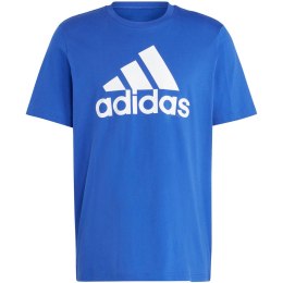 Koszulka męska adidas Essentials Single Jersey Big Logo niebieska IC9351