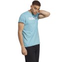 Koszulka męska adidas Essentials Single Jersey Linear Embroidered Logo Tee błękitna IC9287