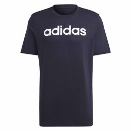 Koszulka męska adidas Essentials Single Jersey Linear Embroidered Logo Tee granatowa IC9275