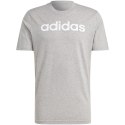 Koszulka męska adidas Essentials Single Jersey Linear Embroidered Logo Tee szara IC9277