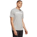 Koszulka męska adidas Essentials Single Jersey Linear Embroidered Logo Tee szara IC9277