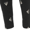 Legginsy dla dzieci adidas Brand Love Print czarno-białe IB8916