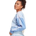 Bluza damska adidas Essentials 3-Stripes Crop błękitno-różowa IC9873