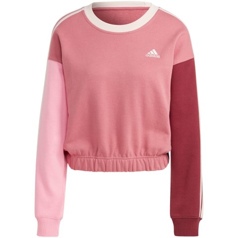 Bluza damska adidas Essentials 3-Stripes Crop różowa IC9875