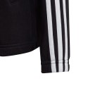 Bluza dla dzieci adidas Essentials 3-Stripes Full-Zip Hoodie czarna IC3634