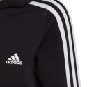 Bluza dla dzieci adidas Essentials 3-Stripes Full-Zip Hoodie czarna IC3634