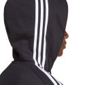 Bluza męska adidas Essentials French Terry 3-Stripes Full-Zip Hoodie czarna IC0433