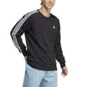 Bluza męska adidas Essentials French Terry 3-Stripes czarna IC9317