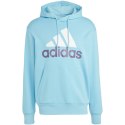 Bluza męska adidas Essentials French Terry Big Logo Hoodie błękitna IJ8588