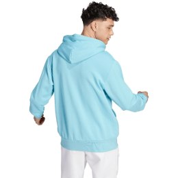 Bluza męska adidas Essentials French Terry Big Logo Hoodie błękitna IJ8588