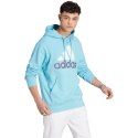 Bluza męska adidas Essentials French Terry Big Logo Hoodie błękitna IJ8588