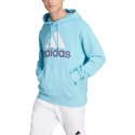 Bluza męska adidas Essentials French Terry Big Logo Hoodie błękitna IJ8588