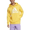 Bluza męska adidas Essentials French Terry Big Logo Hoodie żółta IC9834