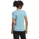 Koszulka damska adidas Loungewear Essentials Slim Logo Tee błękitna IC0629