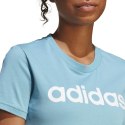 Koszulka damska adidas Loungewear Essentials Slim Logo Tee błękitna IC0629