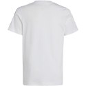 Koszulka dla dzieci adidas Essentials 3-Stripes Cotton Tee biała IC0605