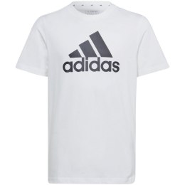 Koszulka dla dzieci adidas Essentials Big Logo Cotton Tee biała IB1670