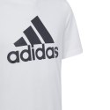 Koszulka dla dzieci adidas Essentials Big Logo Cotton Tee biała IB1670