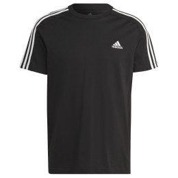 Koszulka męska adidas Essentials Single Jersey 3-Stripes Tee czarna IC9334