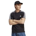 Koszulka męska adidas Essentials Single Jersey 3-Stripes Tee czarna IC9334