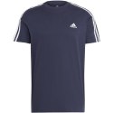 Koszulka męska adidas Essentials Single Jersey 3-Stripes Tee granatowa IC9335