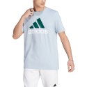 Koszulka męska adidas Essentials Single Jersey Big Logo Tee błękitna IJ8576