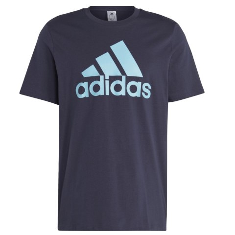 Koszulka męska adidas Essentials Single Jersey Big Logo Tee granatowa IC9354