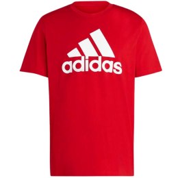 Koszulka męska adidas Essentials Single Jersey Big Logo czerwona IC9352