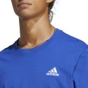 Koszulka męska adidas Essentials Single Jersey Embroidered Small Logo Tee niebieska IC9284