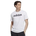 Koszulka męska adidas Essentials Single Jersey Linear Embroidered Logo Tee biała IC9276